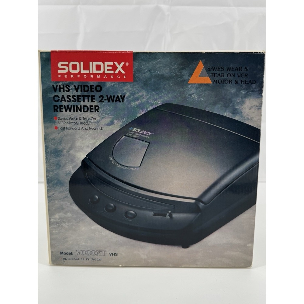 New, Old Stock Solidex 7000XT VHS Video Cassette 2-Way High Speed RW/FF Vintage